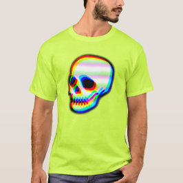 Modern Neon Skull T Shirt