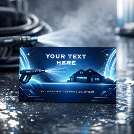 Modern Neon Streams Residential Pressure Washing Visitkort