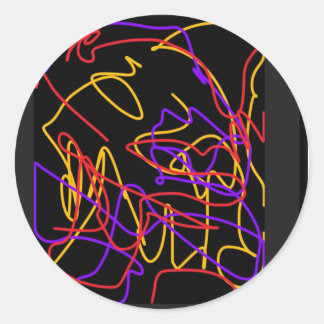 Modern Neon Vibrant färg-klistermärken 2025 Runt Klistermärke