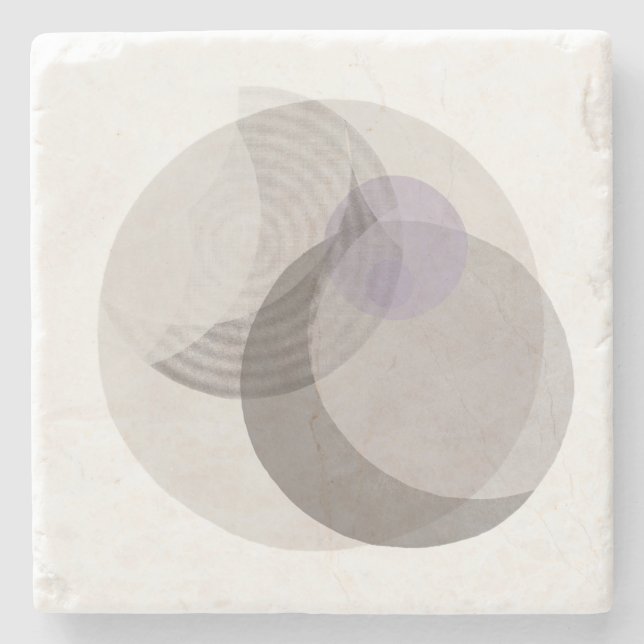 Modern Neutral Abstrakt Dekor | Mjuk Minimal Lyx Stenunderlägg (Framsidan)