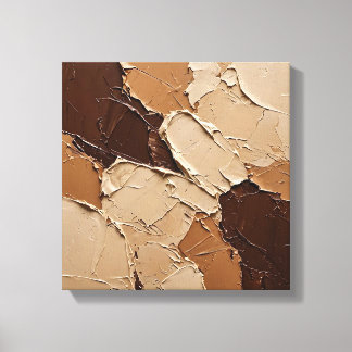 Modern Neutral Beige Choklad Brun Palett Vägg Canvastryck