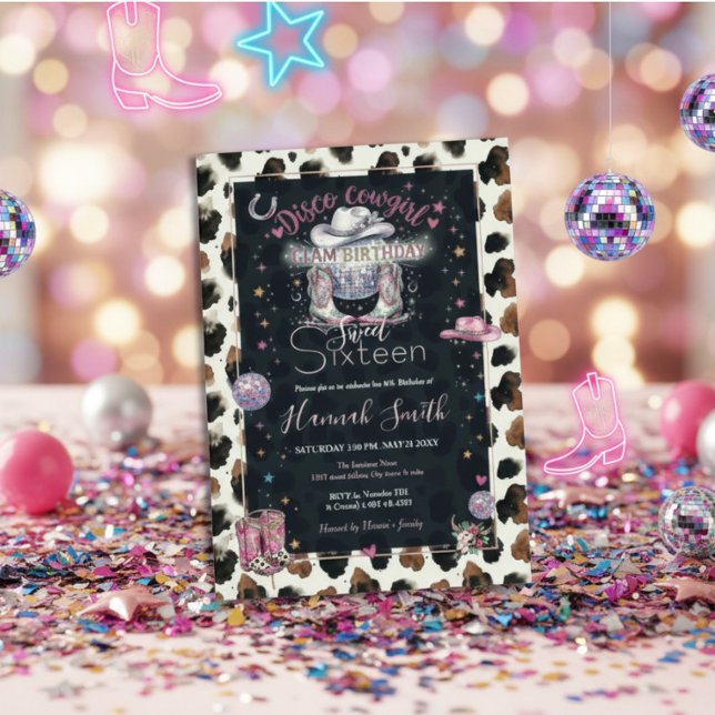 Modern Neutral Chocolate Cow Print Aesthetic Inbjudningar (Skapare uppladdad)