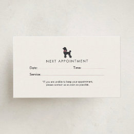 Modern Neutral Dog Groomer Appointment | Editable  Tidsbeställning Kort