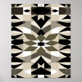 Modern Neutral Geometrisk Väggkonsttryck | Jord Ti Poster