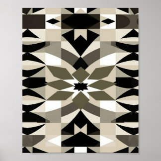 Modern Neutral Geometrisk Väggkonsttryck | Jord Ti Poster