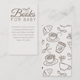 Modern Neutral Kafé Baby Shower Tilläggskort