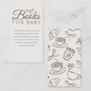 Modern Neutral Kafé Baby Shower Tilläggskort