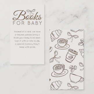Modern Neutral Kafé Baby Shower Tilläggskort