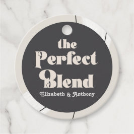 Modern Neutral "Perfekt Blandning" Boho Bröllopsfo Gåvor Etiketter