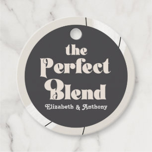 Modern Neutral "Perfekt Blandning" Boho Bröllopsfo Gåvor Etiketter