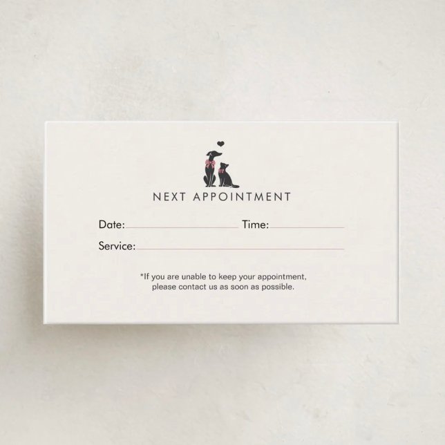Modern Neutral Pet Sitter Appointment | Editable Tidsbeställning Kort (Skapare uppladdad)