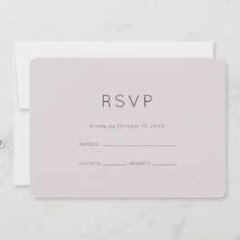 Modern Neutral Plommon Bröllop Svar Inbjudningar
