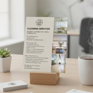 Modern Neutral Rengöringstjänster Foto Logotyp Flygblad