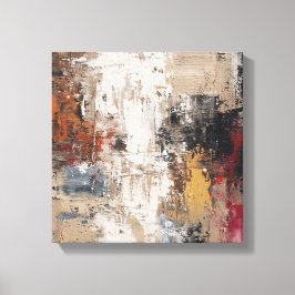 Modern Neutral Tones Im | Expressionist Wave Canva Canvastryck