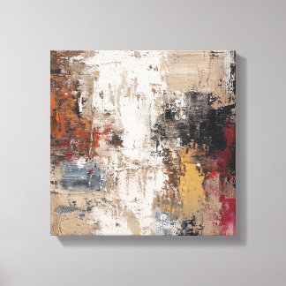 Modern Neutral Tones Im | Expressionist Wave Canva Canvastryck