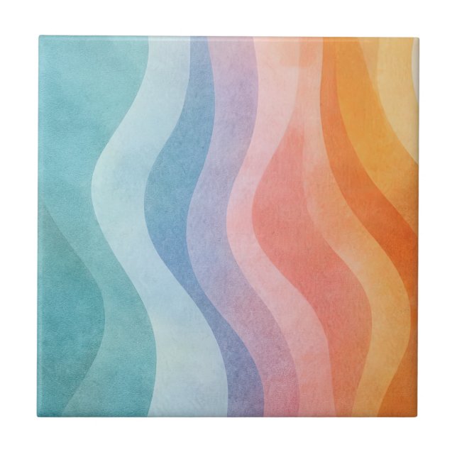 Modern Neutral Wave • Minimalist Deco • Trendy Kakelplatta (Framsidan)