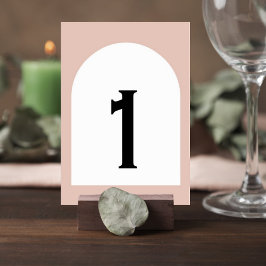 Modern Neutral Wedding Table Numbers Bordsnummer