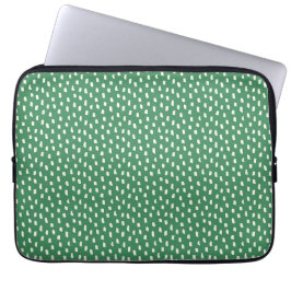 Modern neutrala penseldrag Chic lövgrön Laptop Fodral