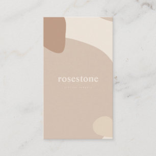 Modern Neutralt Abstrakt Sand Beige Cream Shapes Visitkort
