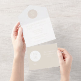 Modern Neutralt Baby Shower Allt i en inbjudan