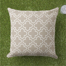 Modern Neutralt Beige Moroccan Quatrefoil Mönster