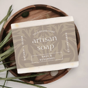 Modern Neutralt Beige Soap Pub-omslag runt etikett