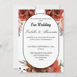 Modern Neutralt Blommigt Rustic Elegant Torkad Inbjudningar