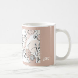 Modern Neutralt Boho Brown Aesthetic Kaffemugg