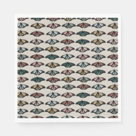 Modern Neutralt Butterflies Garden Mönster Pappersservett