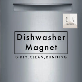 Modern Neutralt Dirty Clean Dishwasher Magnet