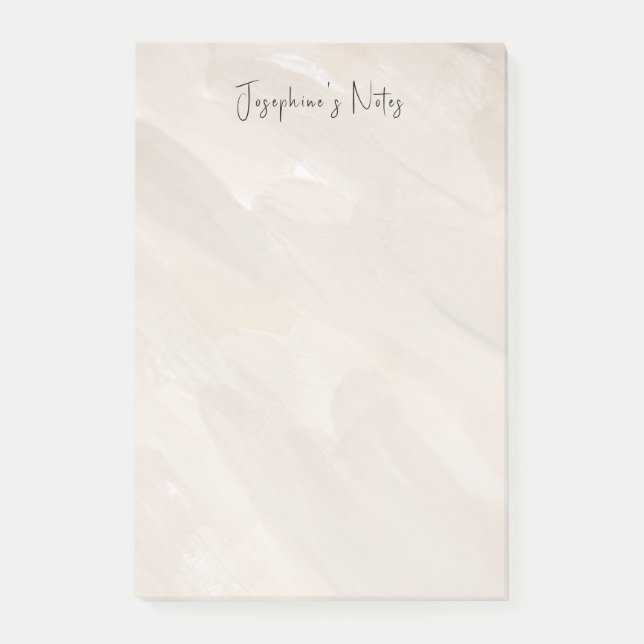 Modern Neutralt Guld - bakgrund Lägg till Namn Post-it Block (Framsida)