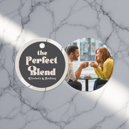 Modern Neutralt "Perfekt Blend" Boho Bröllop Photo Gåvor Etiketter