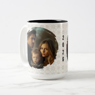 Modern New Year Resolutions Checklist Personalized Två-Tonad Mugg