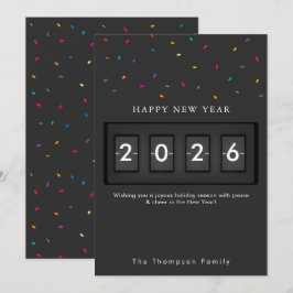 Modern New Year Simple Countdown Confetti