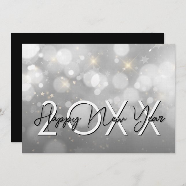 Modern New Year's Eve Party Inbjudningar (Fram/baksida)