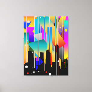 Modern New York Geometriska Former Abstrakt Canvastryck