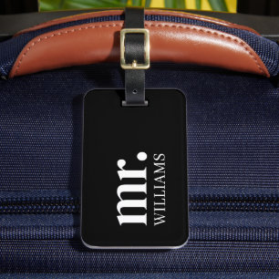 Modern Newlyed Luggage Tag Bagagebricka