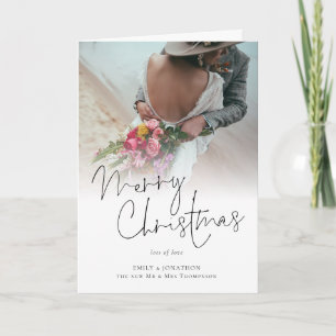 Modern Newlyweds God jul-foto-mappad Kort