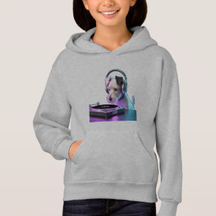Modern Nipper Hund DJ - Retro Style Musikälskare T Shirt