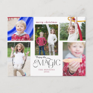 Modern njut av den magiska kalligrafin multifoto vykort