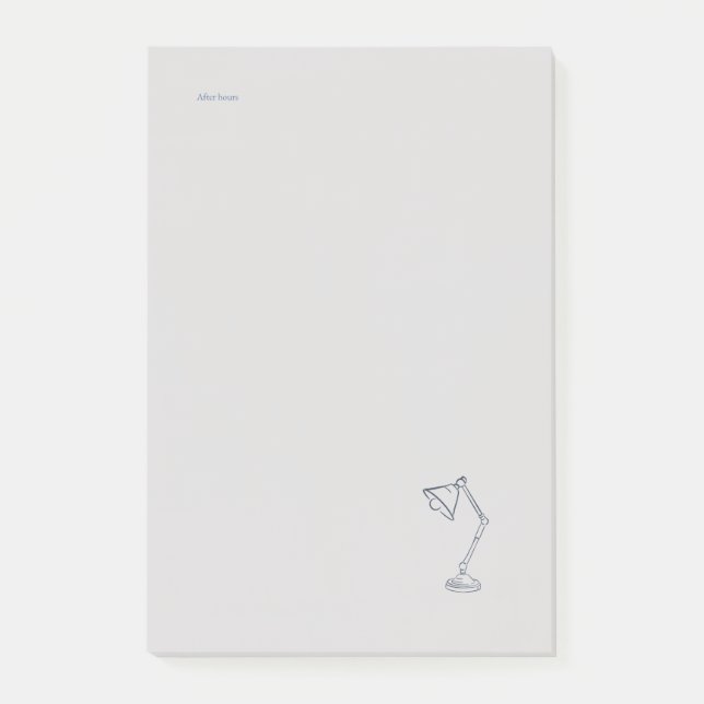 Modern Nocturnal Scholar Aesthetic/Night Lamp Post-it Block (Framsida)