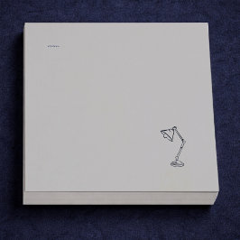 Modern Nocturnal Scholar Aesthetic/Night Lamp Post-it Block