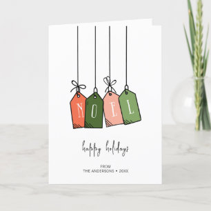 Modern Noel Glad helg Gift Märkre Helgdag Card