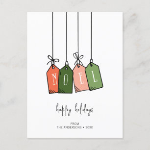 Modern Noel Glad helg Gift Märkre Helgdag Vykort