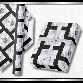 Modern Noir 30-års Födelsedags Couture Presentpapp Presentpapper