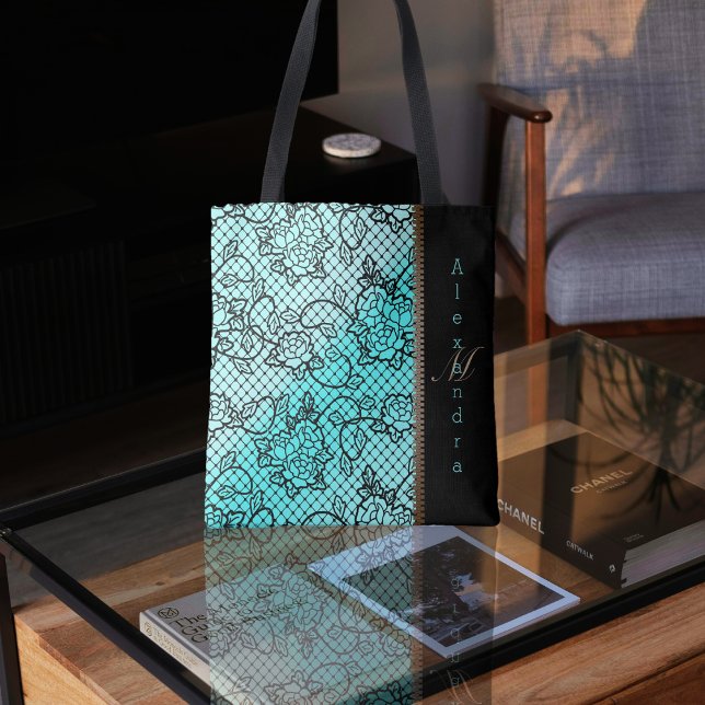 Modern noir snöre och blixtlås tygkasse (Skapare uppladdad)