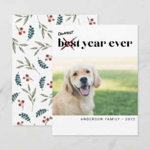 Modern nolony Okayest Bästa året någonsin för foto Julkort