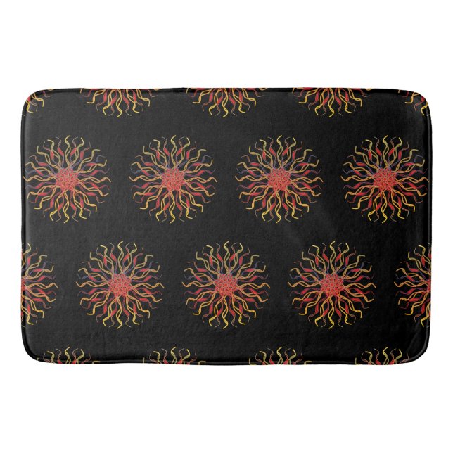 Modern & Non-traditional Mandala in Multicolored Badrumsmatta (Framsidan)