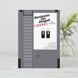 Modern Nörd nörd gamer vintage retro inbjudan