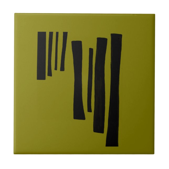 Modern Nordic Timber Abstract Ceramic Tile Kakelplatta (Framsidan)